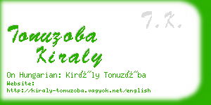 tonuzoba kiraly business card
